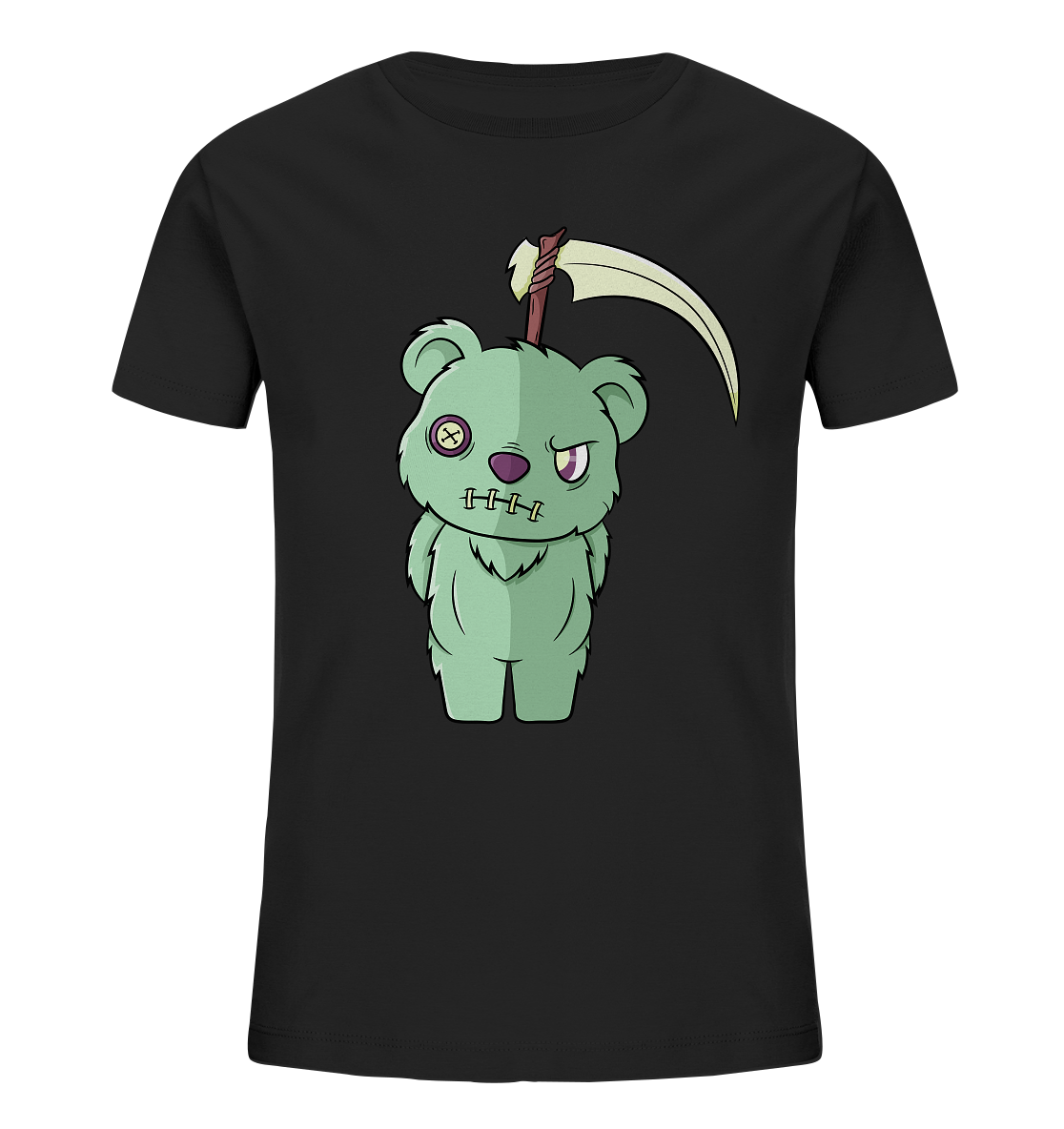 Kawaii Green Teddy - Kids Organic Shirt
