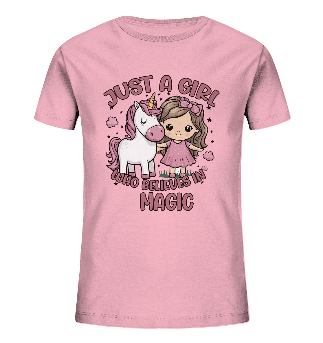 Just a girl who believes in magic. Einhorn Shirt für Mädchen - Kids Organic Shirt