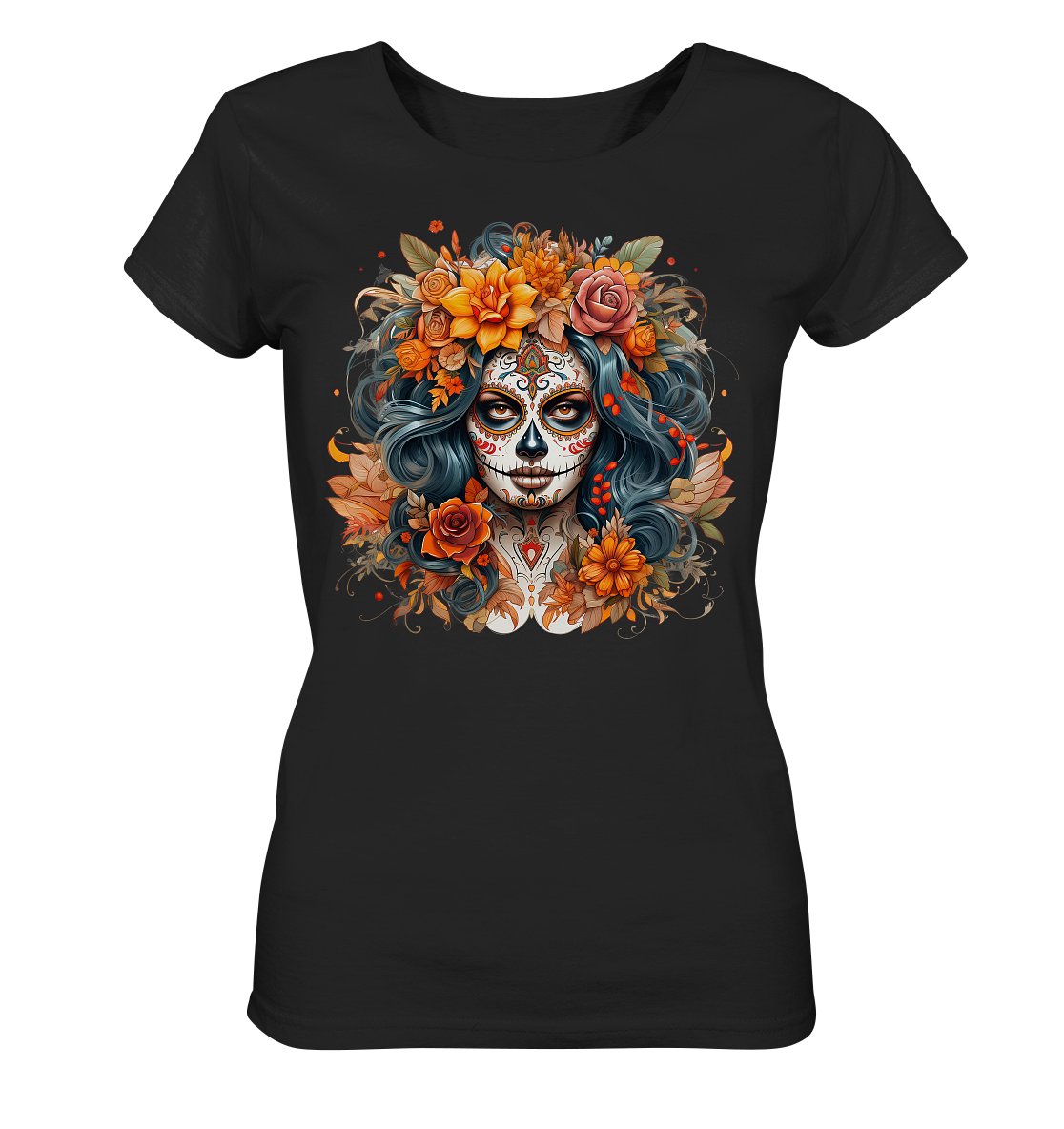 La Catrina orange - Ladies Organic Shirt