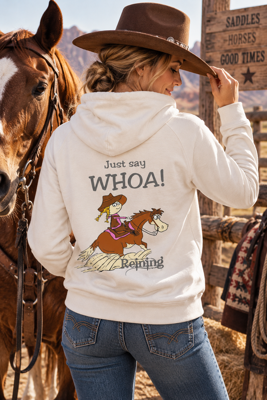 Just Say Whoa Westernreiten Reining Hoodie am Model