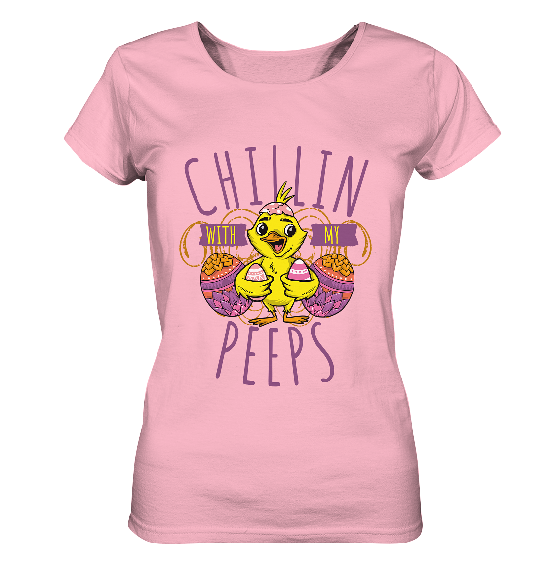 Chilin with my peeps Hühner - Ladies Organic Shirt