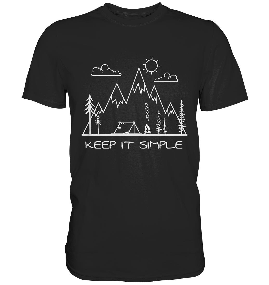 Keep it simple. Outdoor Camping Wandern - Premium Shirt