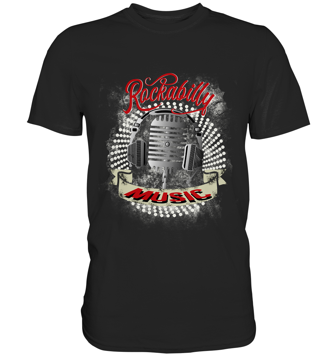 Rockabilly Music. Old School Retro Vintage - Premium Shirt