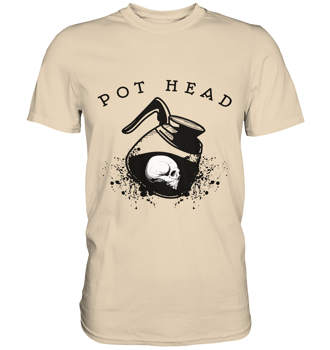 Pot Head Kaffee Skull - Premium Shirt