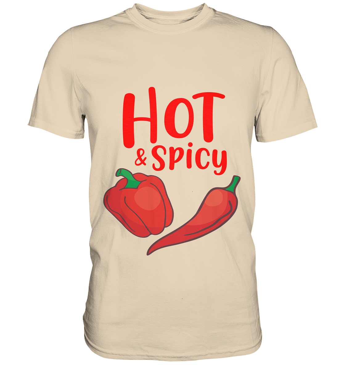 Hot & spicy. Papprika, Chilli, Pepperoni..scharf Koch - Premium Shirt