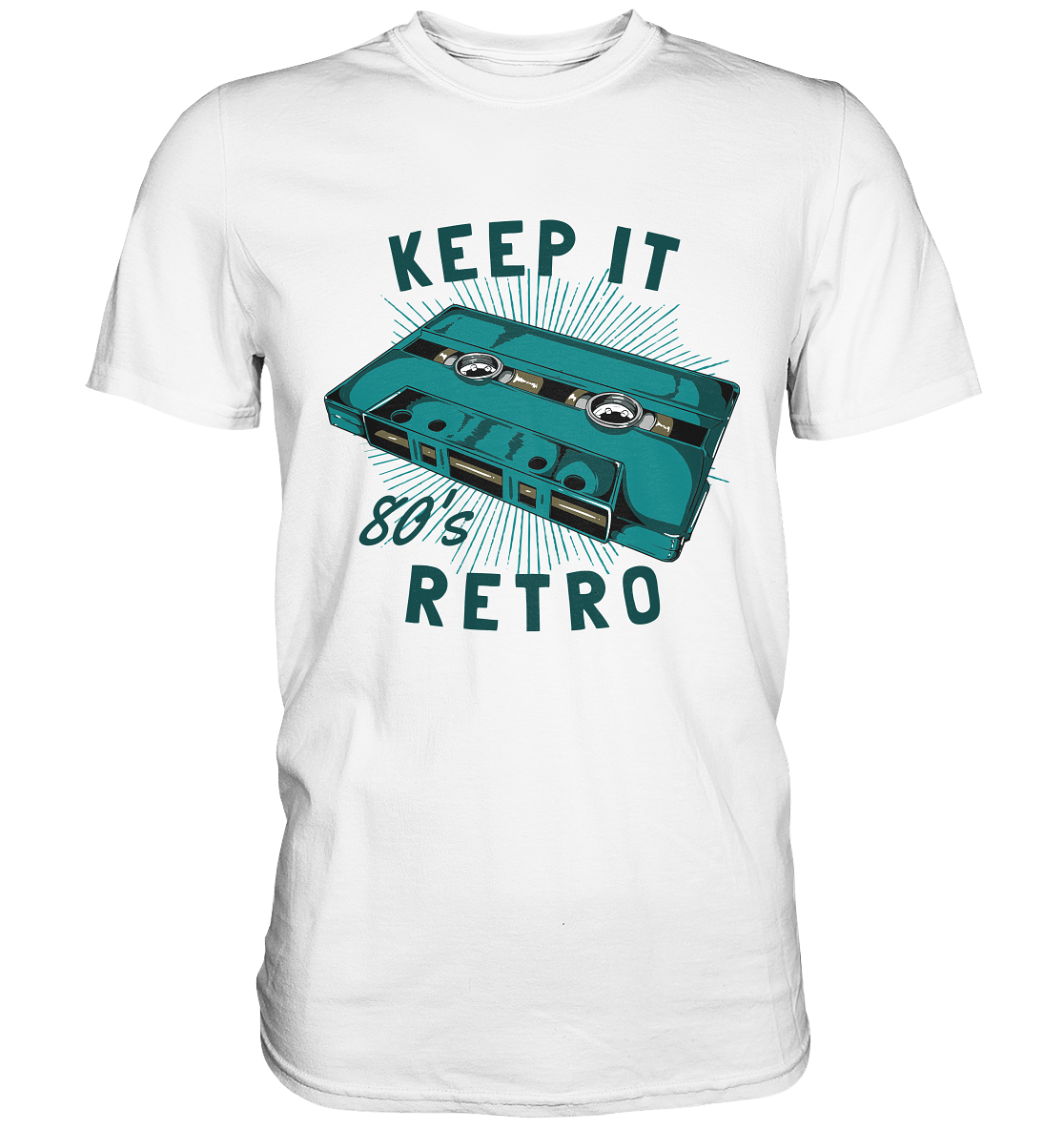 Keep it Retro. Kassette 80er Jahre Achziger - Unisex Premium Shirt