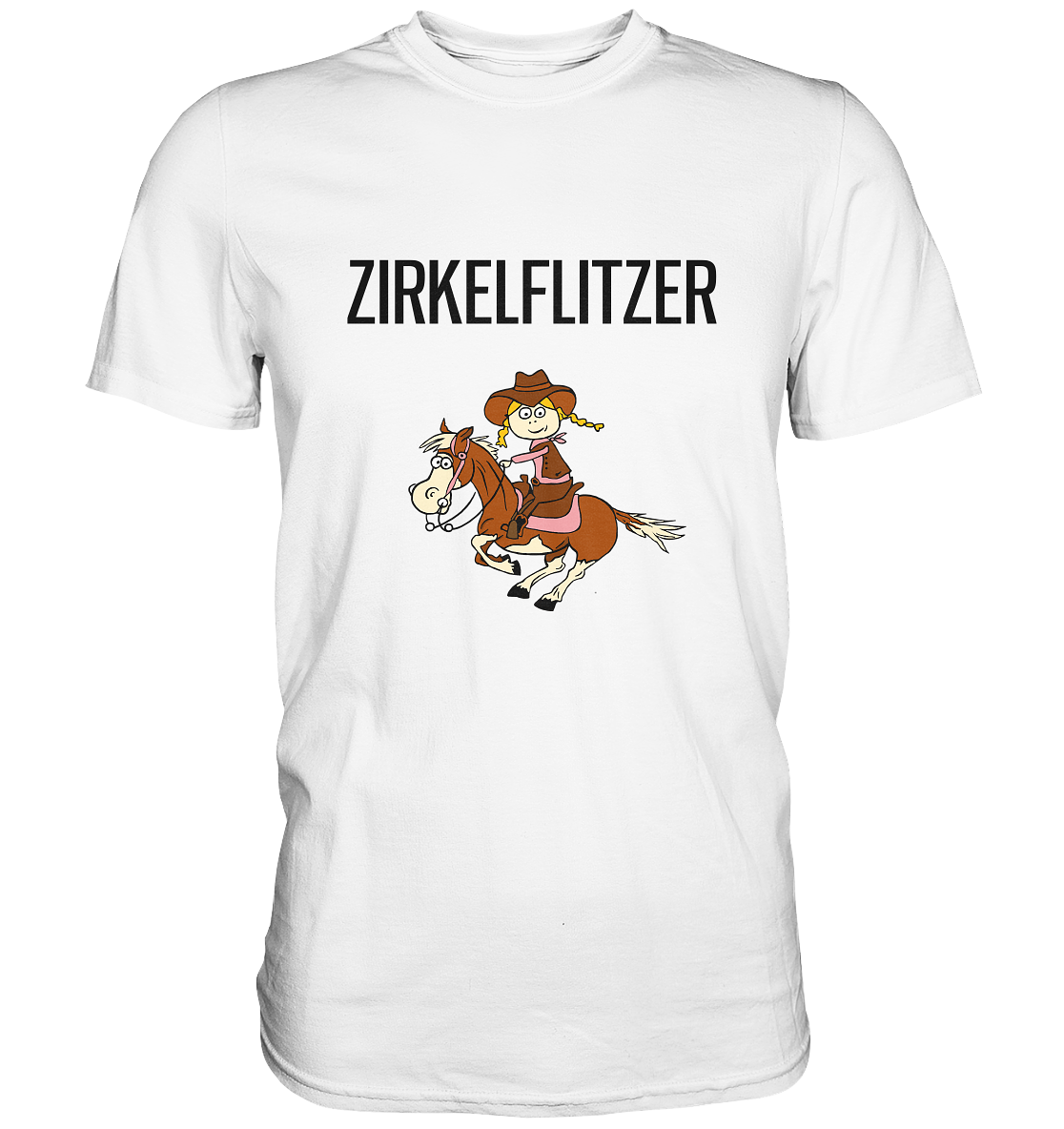 Zirkelflitzer Westernreiten Reining Western - Unisex Premium Shirt