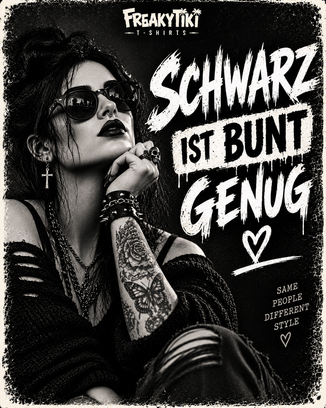 Schwarz ist bunt genug – monochromes FreakyTiki Statement-Kollektionsbild