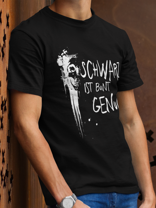 Schwarz ist bunt genug. Skull - Organic T-Shirt