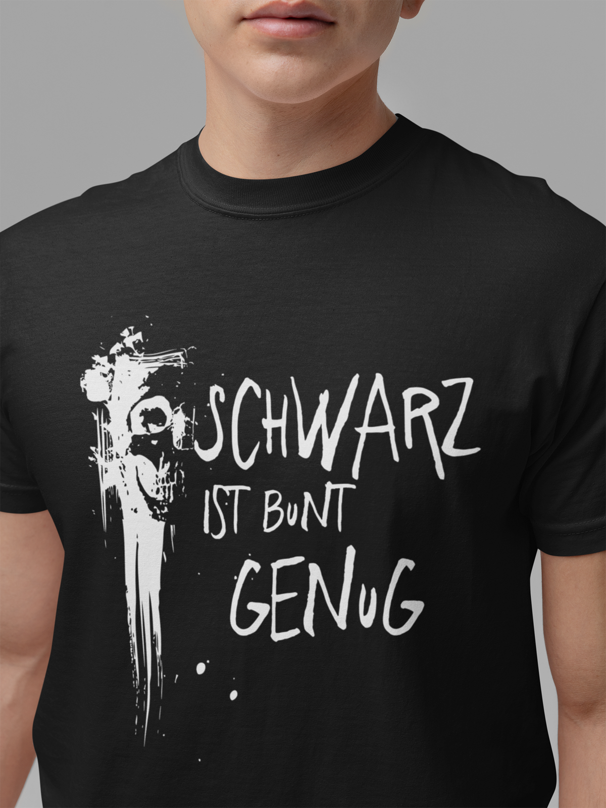 Schwarz ist bunt genug. Skull - Organic T-Shirt