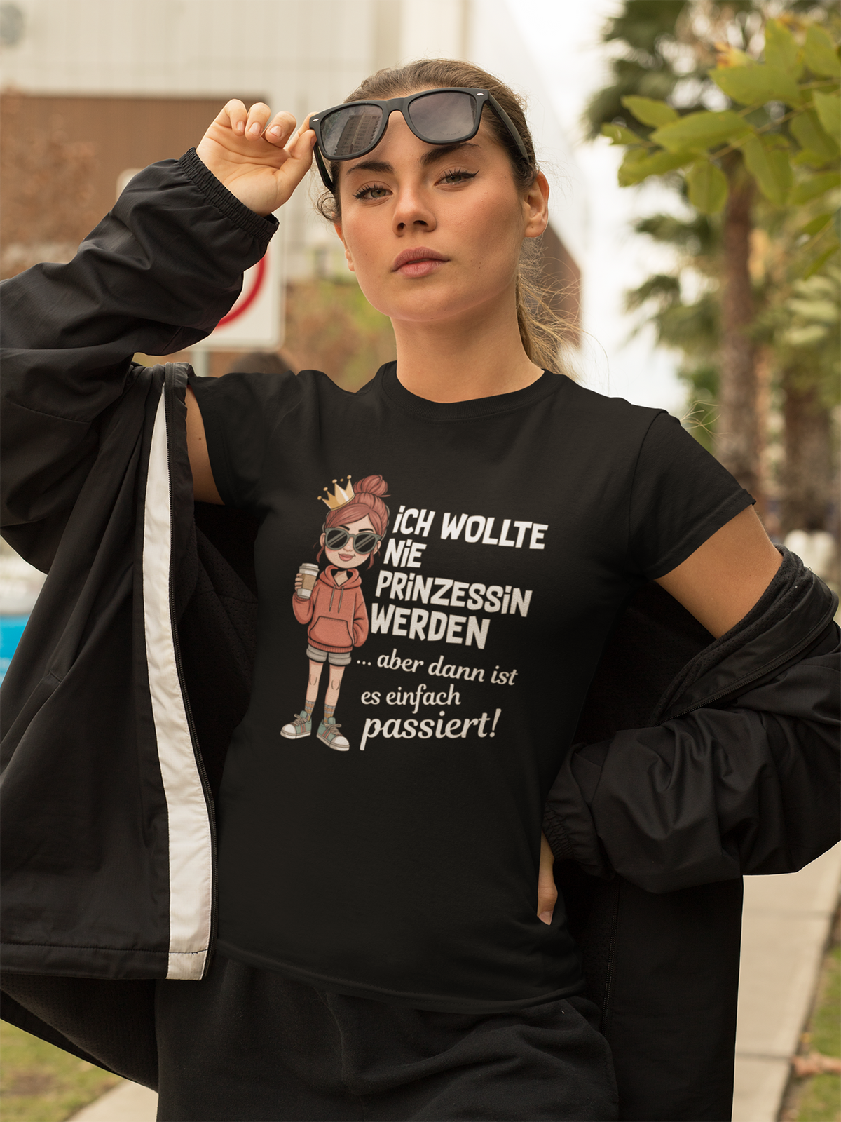 Ich wollte nie Prinzessin werden... | Ladies Premium T-Shirt für Queens mit unfreiwilligem Glanz