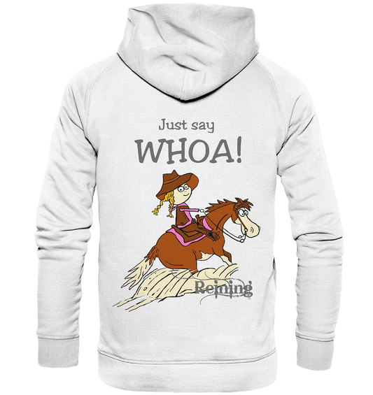 Just Say Whoa Reining Sliding Stop Hoodie weiß Produktansicht