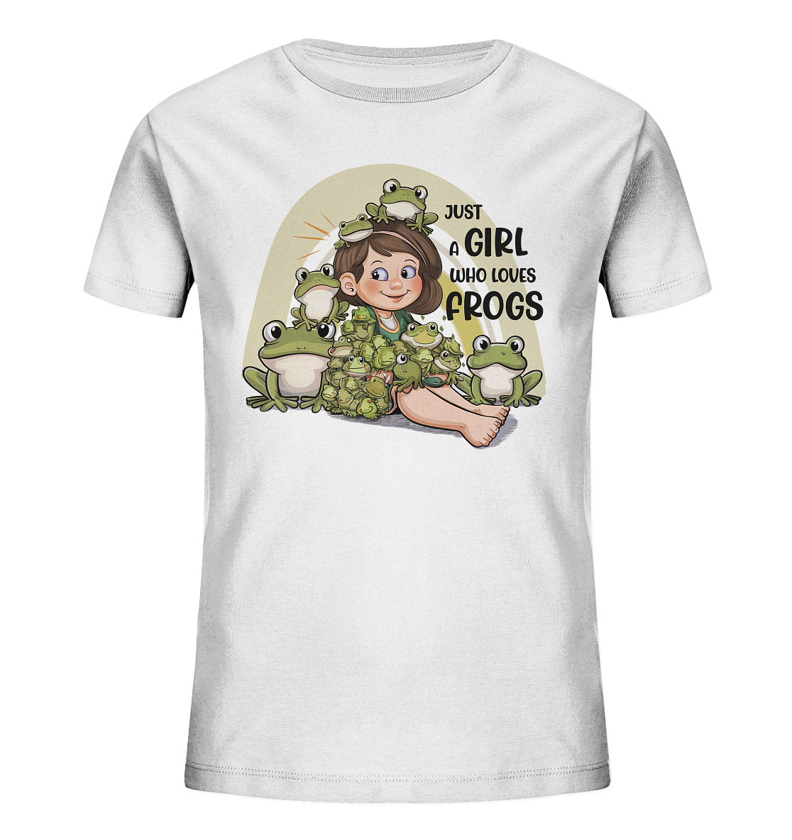 Just a girl who loves frogs - Frösche Shirt für Mädchen - Kids Organic Shirt