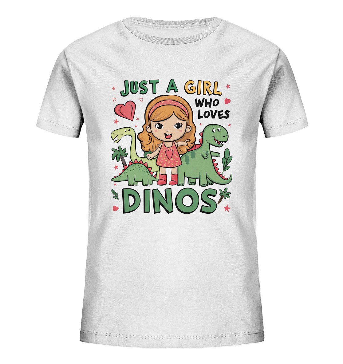 Just a Girl who loves Dinos - Dino-Shirt für Mädchen - Kids Organic Shirt