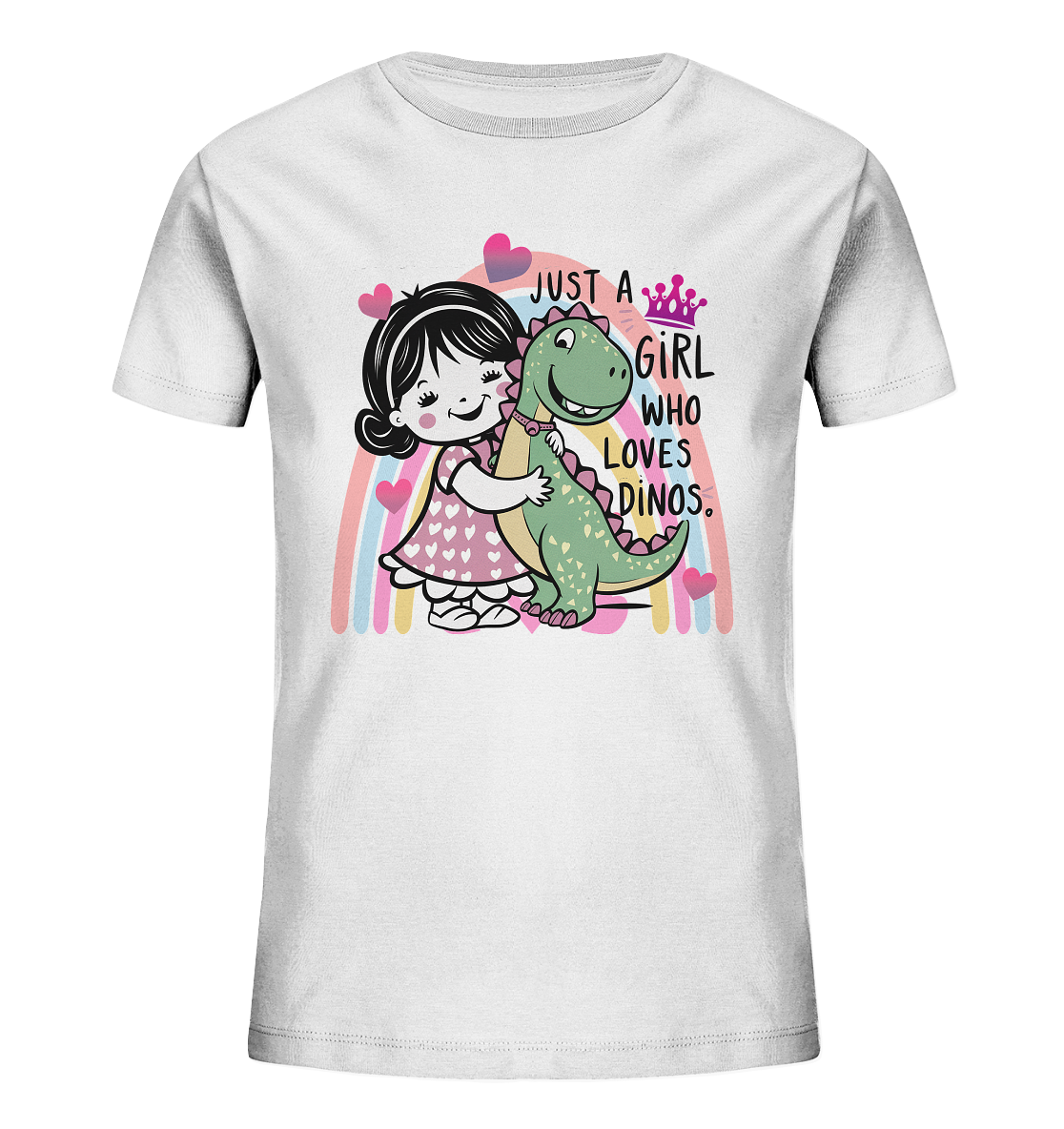 Just a Girl who loves Dinos - Dino-Shirt für Mädchen - Kids Organic Shirt