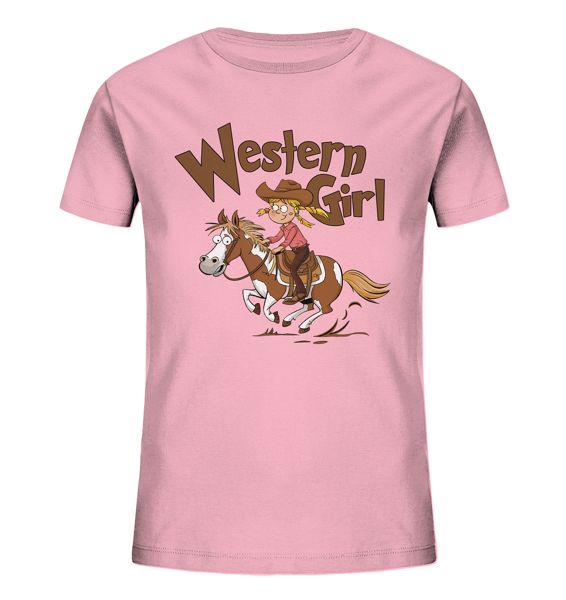 Western Girl - Shirt für kleine Westernreiterinnen mit Quarter Horse - Kids Organic Shirt