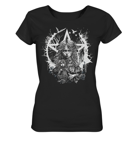 Gothic Girl with Doll - Ladies Organic Shirt