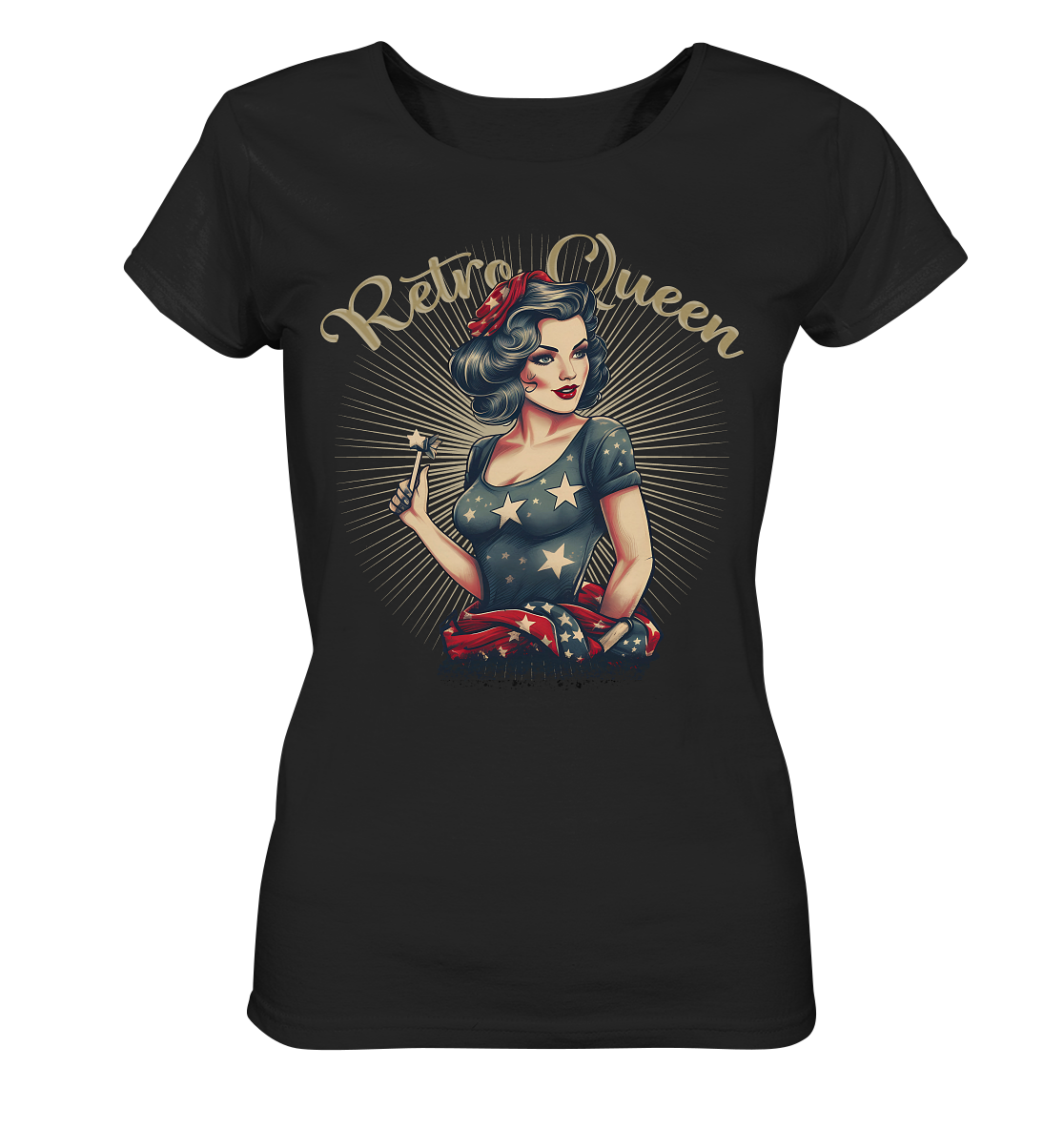 Retro Queen - Rockybill & PinUp Style -  Ladies Organic Shirt