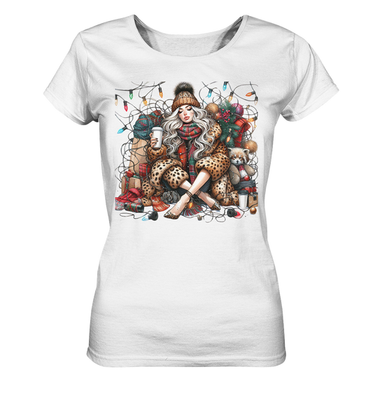 Winter Diva - Kaffee Girl im Winter - Hot Coffee Time - Ladies Organic Shirt