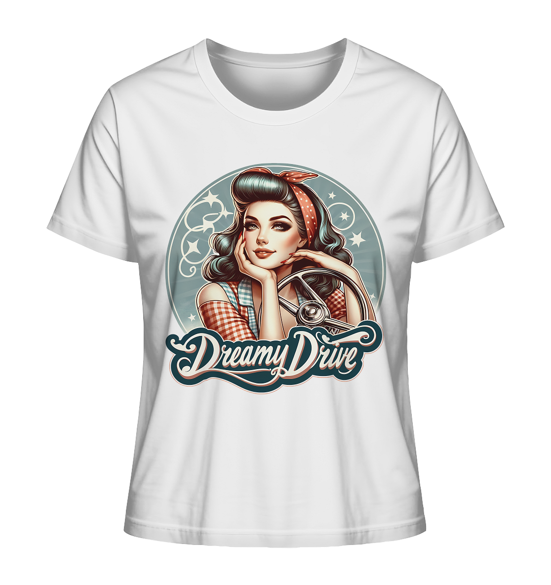 Dreamy Drive Retro Pin-Up - Retreo & Vintage Style - Ladies Organic Shirt