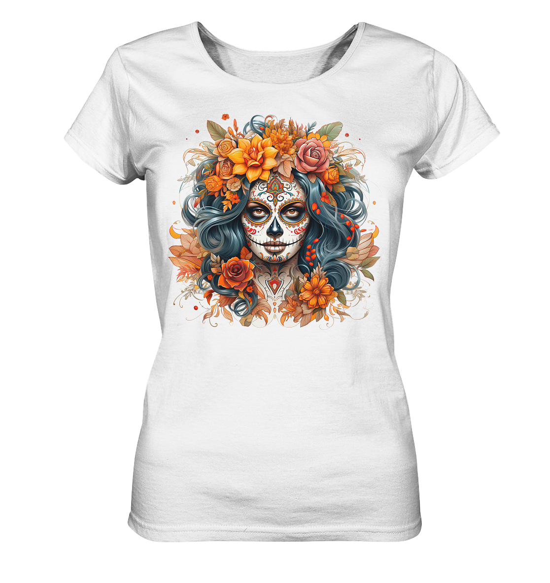 La Catrina orange - Ladies Organic Shirt
