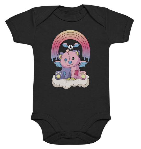 Kawaii Rainbow Teddy - Organic Baby Bodysuite