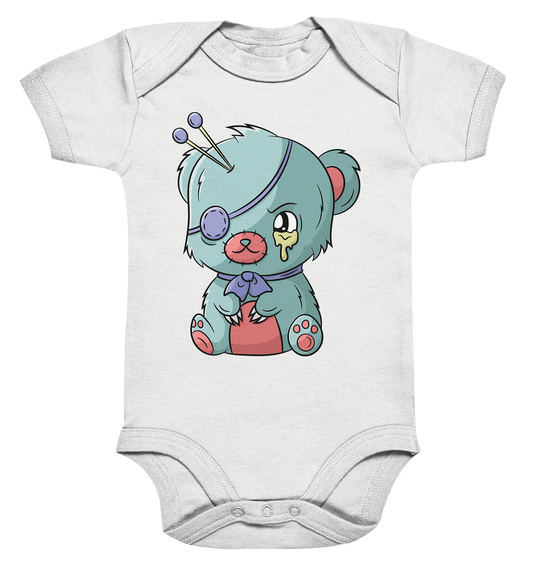 Kawaii Pin Head Teddy - Organic Baby Bodysuite