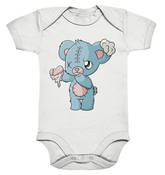 Kawaii Give you my Heart Teddy - Organic Baby Bodysuite