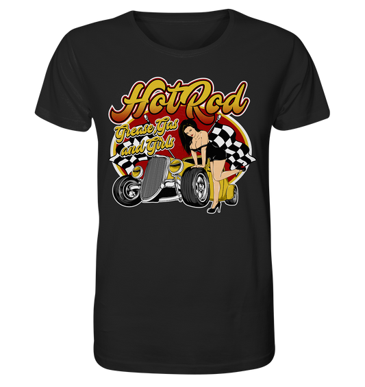 Hot Rod Grease, Gas, Girls - Organic Shirt