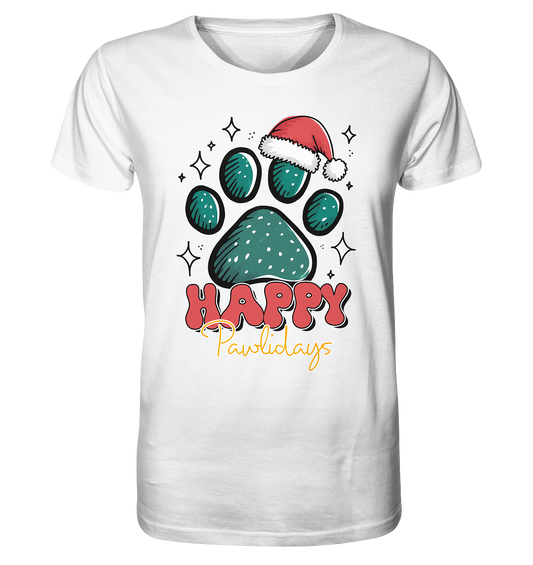 Happy Pawlidays. Frohe Weihnachten für Hundefreunde - Organic Shirt