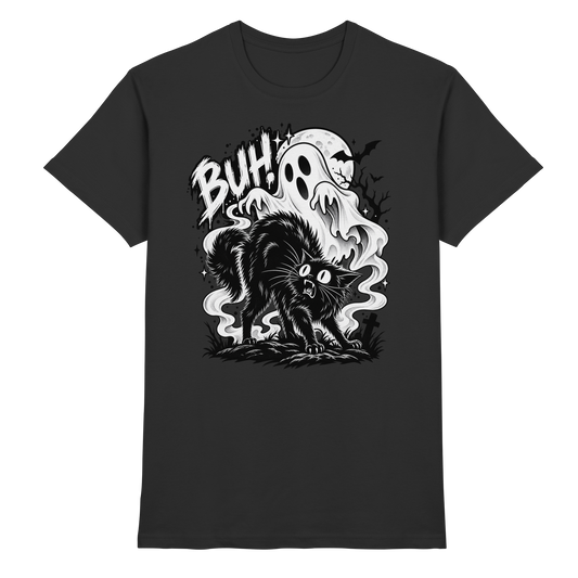 Buh Halloween Spooky Geist T-Shirt schwarz
