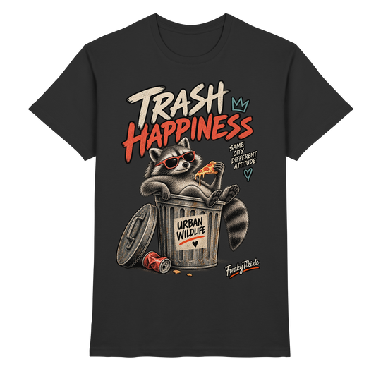 Trash Happiness – Dachs, Urban Wildlife T-Shirt schwarz Produktansicht