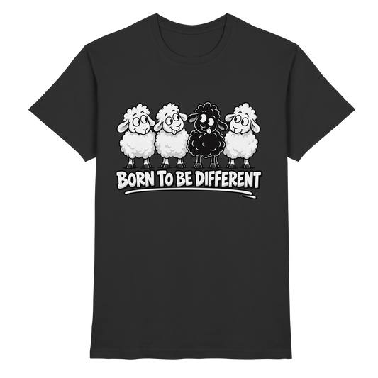 Born to Be Different schwarzes Schaf T-Shirt schwarz Produktansicht