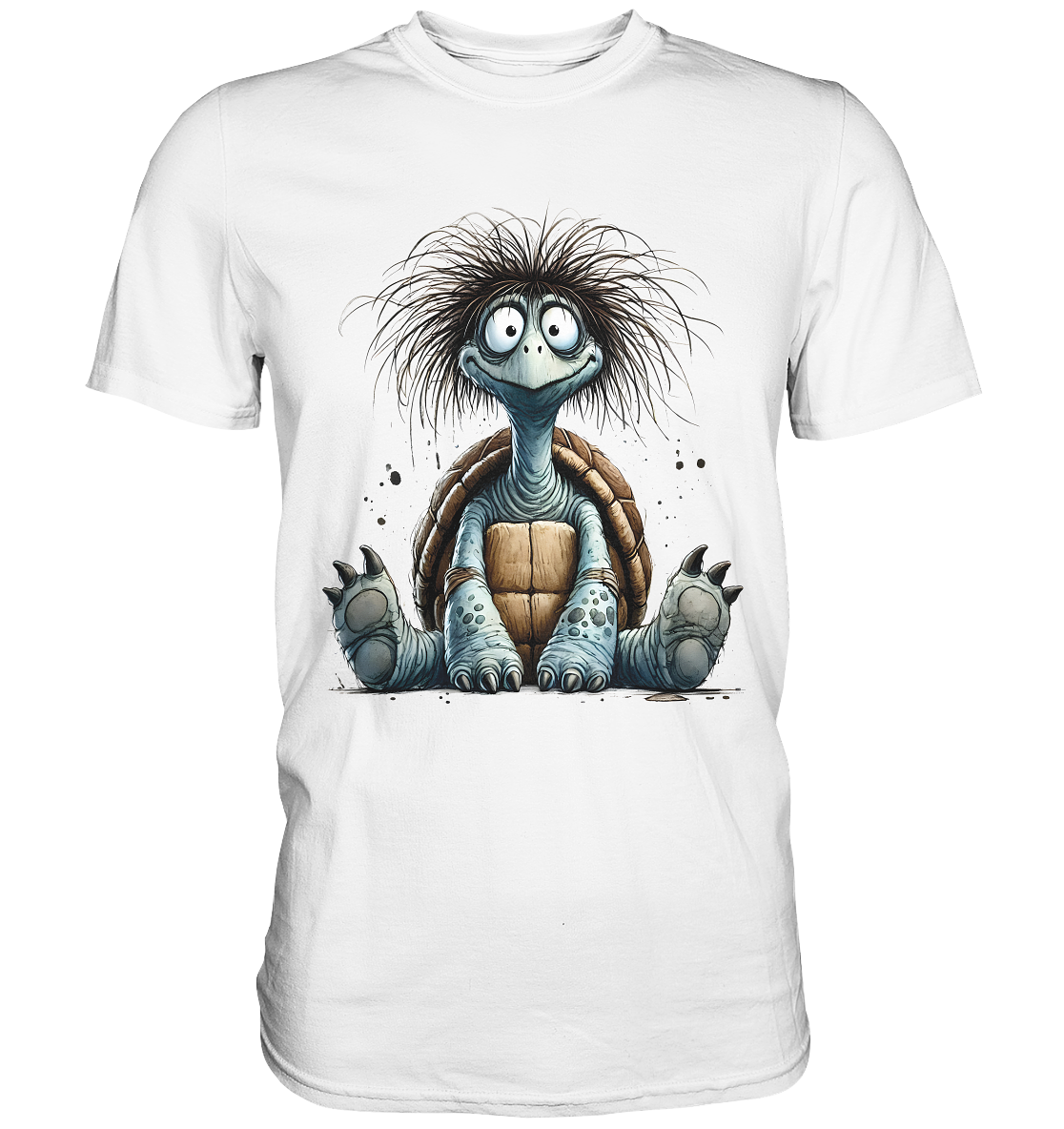Crazy Turtle – Durchgeknallte Schildkröte mit Charme | Premium T-Shirt