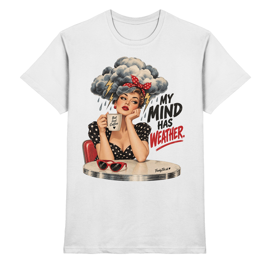 My Mind Has Weather T-Shirt weiß Produktansicht