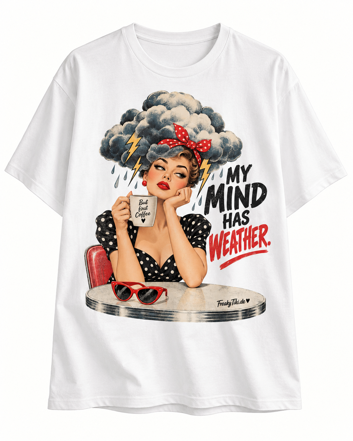 My Mind Has Weather T-Shirt weiß Lifestyle Bild 2