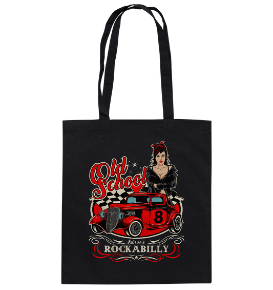 Old School. Rockabilly Garage Vintage Retro - Baumwolltasche