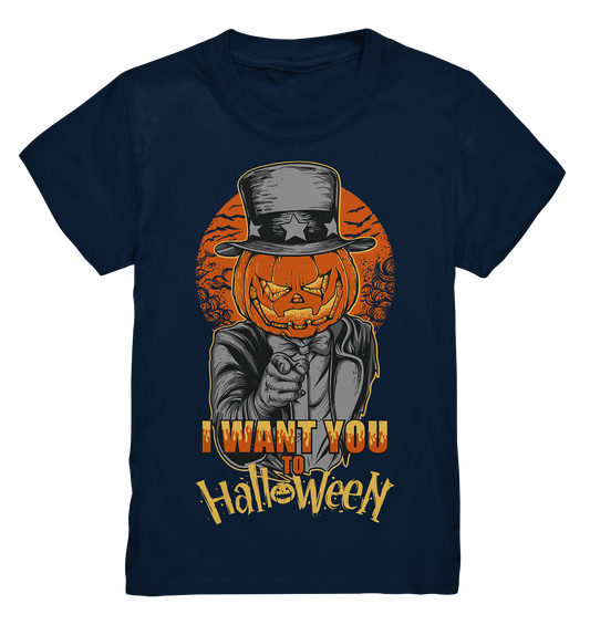 I want you to Halloween. Kürbiskopf - Kids Premium T-Shirt