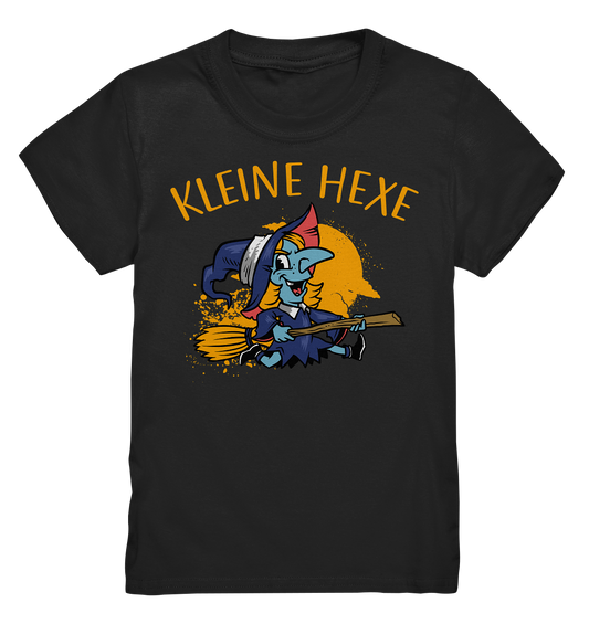 Kleine Hexe auf Besen - Kids Premium Shirt