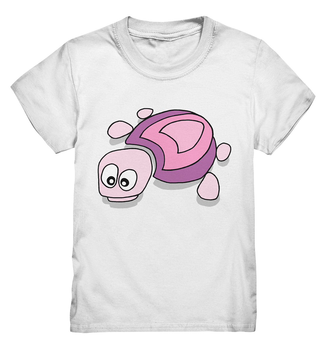 Weißes Kinder-T-Shirt mit rosa Schildkröten Motiv