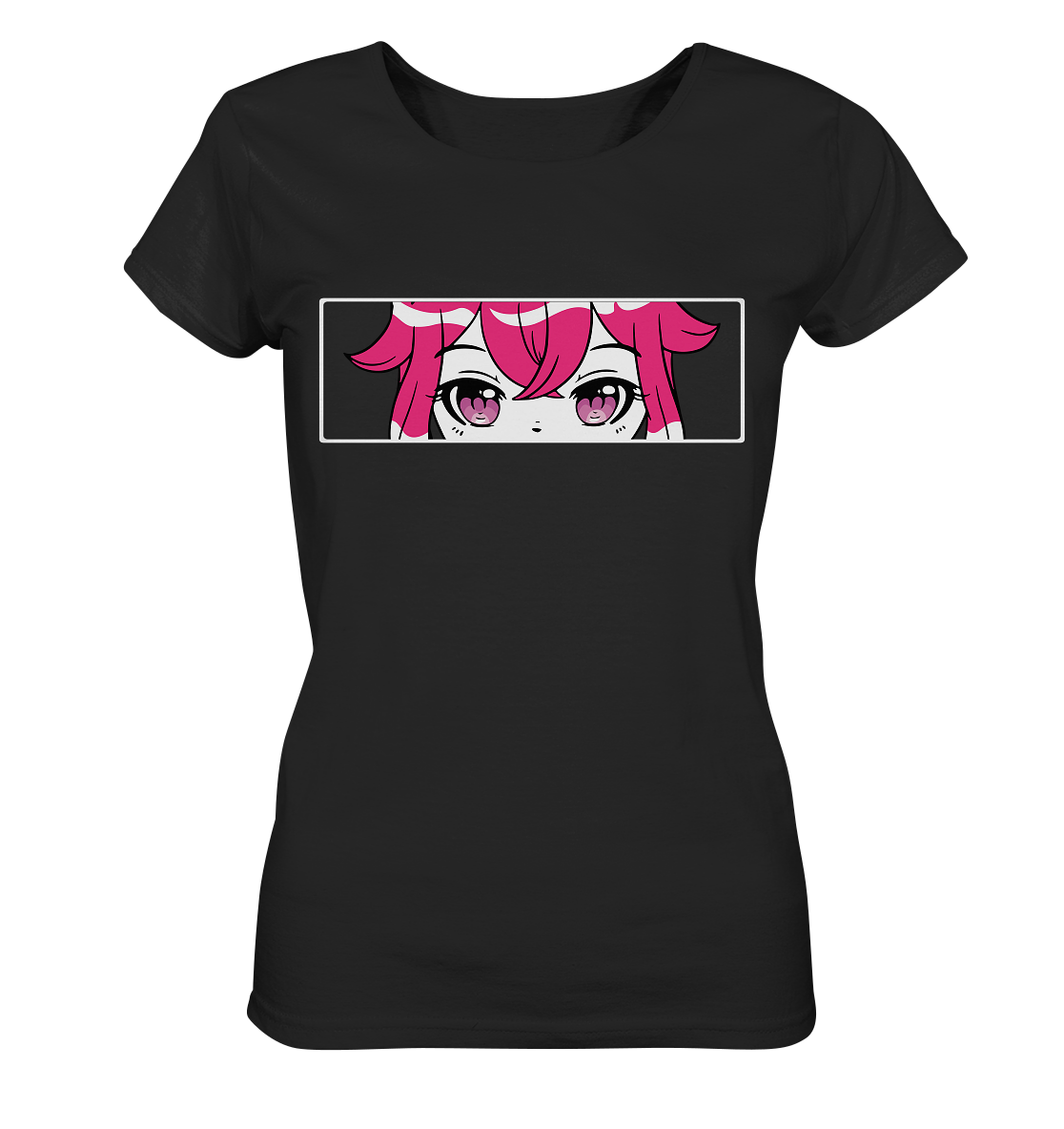 Pink Anime Manga - Ladies Organic Shirt