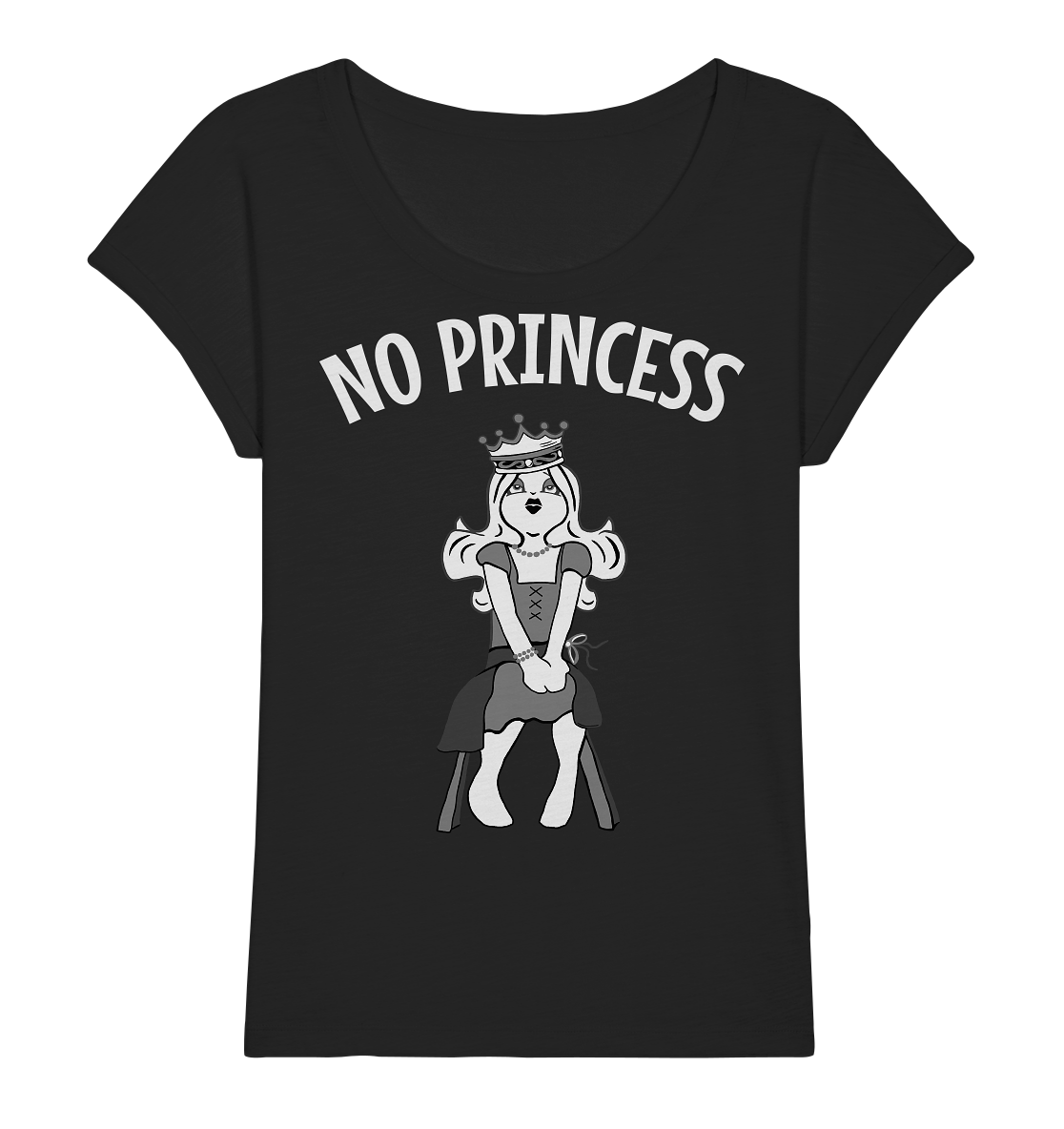 No Princess. Keine Prinzessin... Zicke - Ladies Organic Slub Shirt