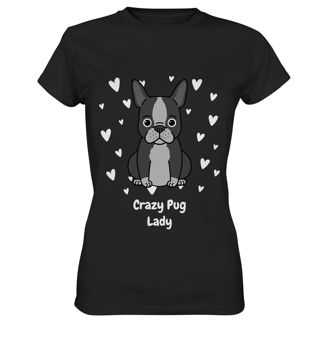 Crazy Pug Lady - Ladies Premium Shirt