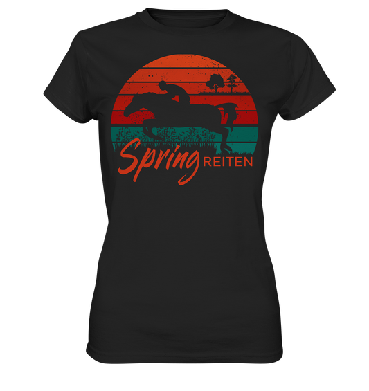 Springreiten. Pferde Reiten - Ladies Premium Shirt