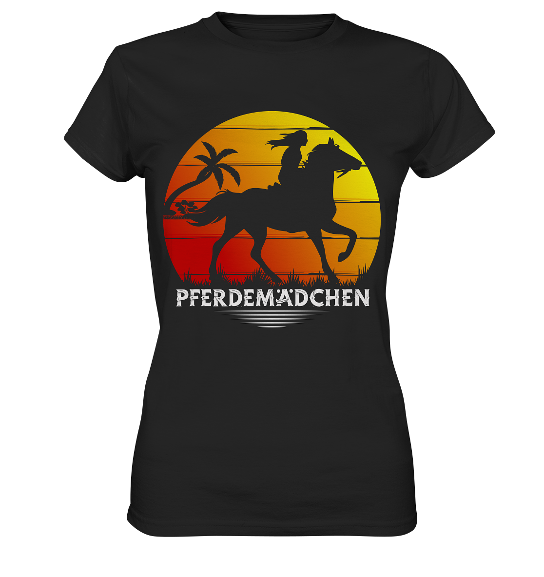 Pferdemädchen. Reiten Pferde - Ladies Premium Shirt