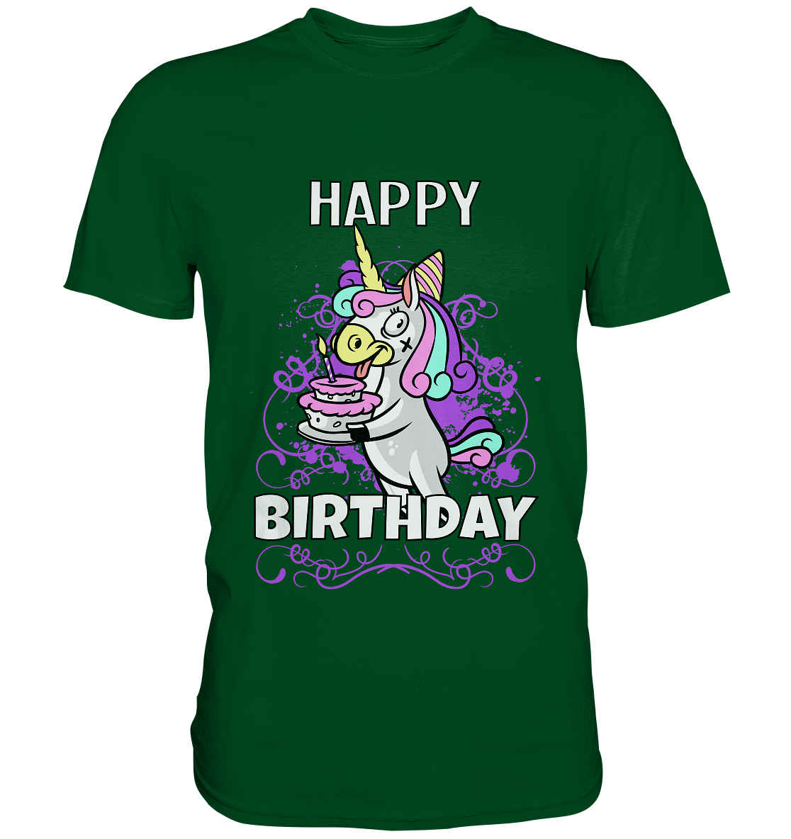 Happy Birthday. Einhorn. Geburtstag - Premium Shirt