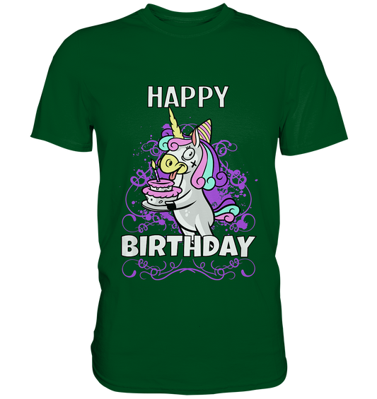 Happy Birthday. Einhorn. Geburtstag - Premium Shirt