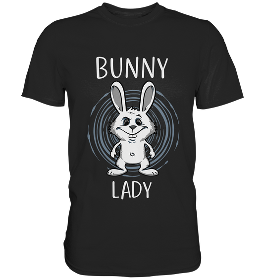 Bunny Lady. Weißer Hase. - Unisex Premium Shirt