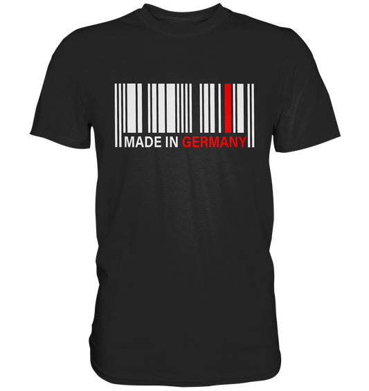 Made in Germany. Strichcode Heimat Heimatland Heimatliebe - Premium Shirt