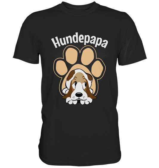 Hundepapa. Hunde Pfote - Premium Shirt